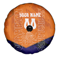 Personalized Netherlands Football Lion Spare Tire Cover Oranje Pride Holland National Flag Graffiti Art
