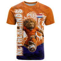 Personalized Netherlands Football Lion T Shirt Oranje Pride Holland National Flag Graffiti Art