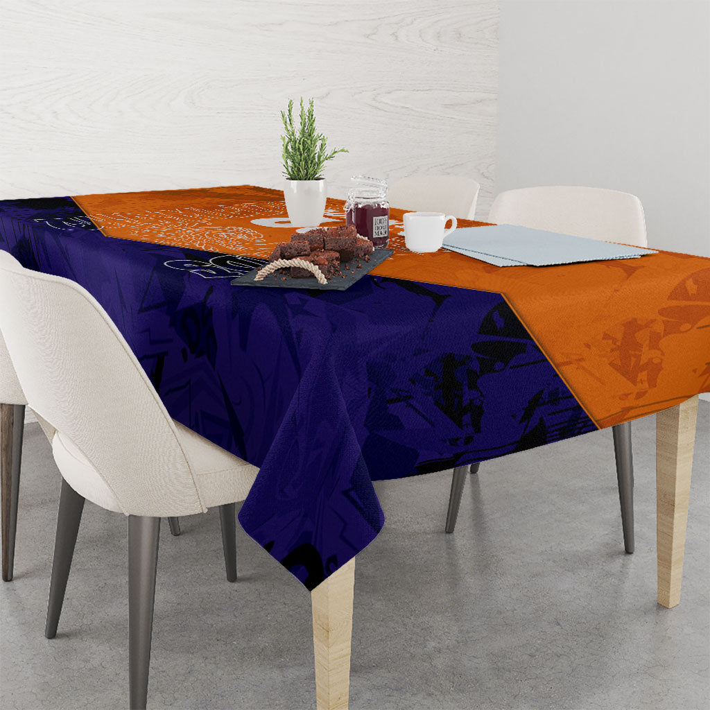 Personalized Netherlands Football Lion Tablecloth Oranje Pride Holland National Flag Graffiti Art
