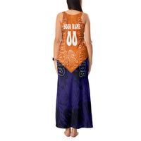 Personalized Netherlands Football Lion Tank Maxi Dress Oranje Pride Holland National Flag Graffiti Art