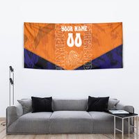 Personalized Netherlands Football Lion Tapestry Oranje Pride Holland National Flag Graffiti Art