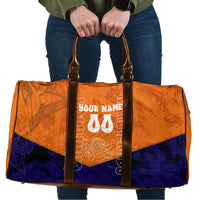 Personalized Netherlands Football Lion Travel Bag Oranje Pride Holland National Flag Graffiti Art