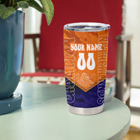 Personalized Netherlands Football Lion Tumbler Cup Oranje Pride Holland National Flag Graffiti Art
