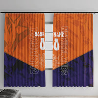 Personalized Netherlands Football Lion Window Curtain Oranje Pride Holland National Flag Graffiti Art