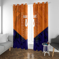 Personalized Netherlands Football Lion Window Curtain Oranje Pride Holland National Flag Graffiti Art