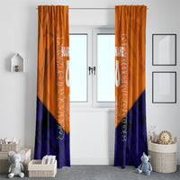 Personalized Netherlands Football Lion Window Curtain Oranje Pride Holland National Flag Graffiti Art
