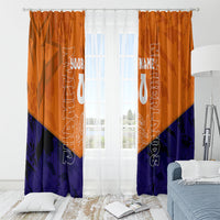 Personalized Netherlands Football Lion Window Curtain Oranje Pride Holland National Flag Graffiti Art