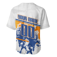 Personalized Netherlands Football Baseball Jersey Dutch Lion Heritage Mascot Flame Swirl