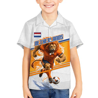 Personalized Netherlands Football Hawaiian Shirt Dutch Lion Heritage Mascot Flame Swirl