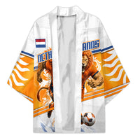 Personalized Netherlands Football Kimono Dutch Lion Heritage Mascot Flame Swirl