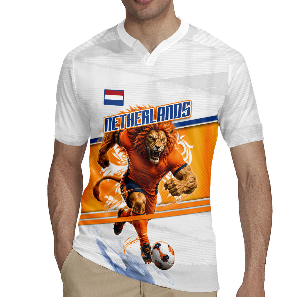Personalized Netherlands Football Rugby Jersey Dutch Lion Heritage Mascot Flame Swirl
