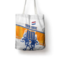 Personalized Netherlands Football Tote Bag Dutch Lion Heritage Mascot Flame Swirl
