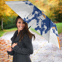 Personalized Netherlands Football Umbrella Dutch Lion Heritage Mascot Flame Swirl