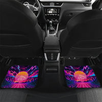 Retro Raccoon Eating Pizza Car Mats 80s Synthwave Pizza Arcade Neon Gaming Aesthetic