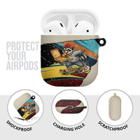 Skateboarding Raccoon Eating Pizza AirPods Case Retro Cartoon Skating Claw Rip Grunge Aesthetic