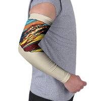 Skateboarding Raccoon Eating Pizza Arm Sleeves Retro Cartoon Skating Claw Rip Grunge Aesthetic