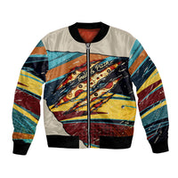 Skateboarding Raccoon Eating Pizza Bomber Jacket Retro Cartoon Skating Claw Rip Grunge Aesthetic