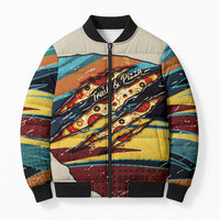 Skateboarding Raccoon Eating Pizza Bomber Puffer Jacket Retro Cartoon Skating Claw Rip Grunge Aesthetic