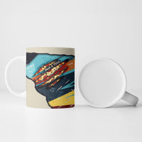 Skateboarding Raccoon Eating Pizza Ceramic Mug Retro Cartoon Skating Claw Rip Grunge Aesthetic