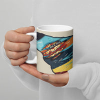 Skateboarding Raccoon Eating Pizza Ceramic Mug Retro Cartoon Skating Claw Rip Grunge Aesthetic