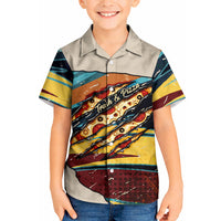 Skateboarding Raccoon Eating Pizza Kid Hawaiian Shirt Retro Cartoon Skating Claw Rip Grunge Aesthetic