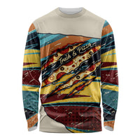 Skateboarding Raccoon Eating Pizza Long Sleeve Shirt Retro Cartoon Skating Claw Rip Grunge Aesthetic