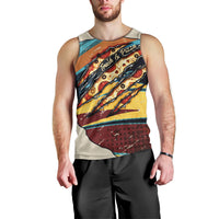 Skateboarding Raccoon Eating Pizza Men Tank Top Retro Cartoon Skating Claw Rip Grunge Aesthetic