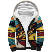 Skateboarding Raccoon Eating Pizza Sherpa Hoodie Retro Cartoon Skating Claw Rip Grunge Aesthetic