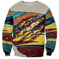 Skateboarding Raccoon Eating Pizza Sweatshirt Retro Cartoon Skating Claw Rip Grunge Aesthetic