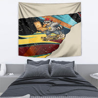 Skateboarding Raccoon Eating Pizza Tapestry Retro Cartoon Skating Claw Rip Grunge Aesthetic