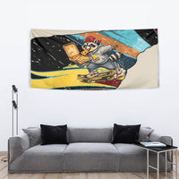 Skateboarding Raccoon Eating Pizza Tapestry Retro Cartoon Skating Claw Rip Grunge Aesthetic