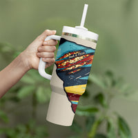 Skateboarding Raccoon Eating Pizza Tumbler With Handle Retro Cartoon Skating Claw Rip Grunge Aesthetic