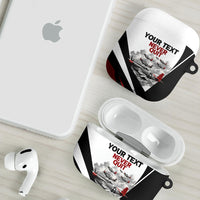 Personalized Tuskegee Airmen AirPods Case Red Tails P-51 Mustang WWII Aviation Never Quit