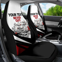 Personalized Tuskegee Airmen Car Seat Cover Red Tails P-51 Mustang WWII Aviation Never Quit
