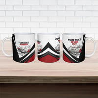Personalized Tuskegee Airmen Ceramic Mug Red Tails P-51 Mustang WWII Aviation Never Quit