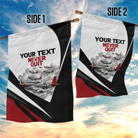 Personalized Tuskegee Airmen Garden Flag Red Tails P-51 Mustang WWII Aviation Never Quit