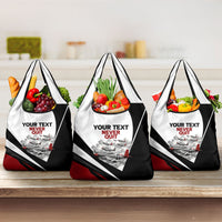 Personalized Tuskegee Airmen Grocery Bag Red Tails P-51 Mustang WWII Aviation Never Quit