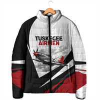 Personalized Tuskegee Airmen Padded Jacket Red Tails P-51 Mustang WWII Aviation Never Quit
