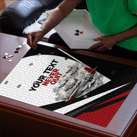 Personalized Tuskegee Airmen Puzzle Red Tails P-51 Mustang WWII Aviation Never Quit