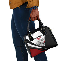 Personalized Tuskegee Airmen Shoulder Handbag Red Tails P-51 Mustang WWII Aviation Never Quit