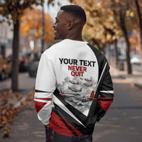 Personalized Tuskegee Airmen Sweatshirt Red Tails P-51 Mustang WWII Aviation Never Quit