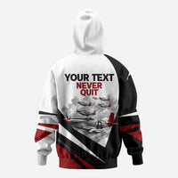 Personalized Tuskegee Airmen Zip Hoodie Red Tails P-51 Mustang WWII Aviation Never Quit