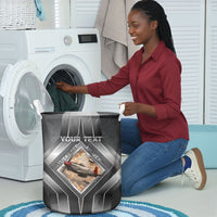 Personalized Tuskegee Airmen Laundry Basket Vintage WWII Aviation History Graphic Art
