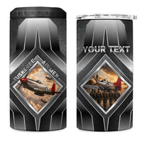 Personalized Tuskegee Airmen 4 in 1 Can Cooler Tumbler Vintage WWII Aviation History Graphic Art