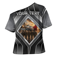 Personalized Tuskegee Airmen Cross Shoulder Shirt Vintage WWII Aviation History Graphic Art