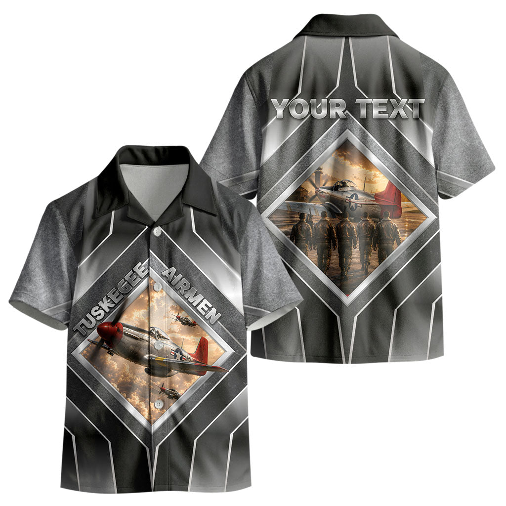 Personalized Tuskegee Airmen Kid Hawaiian Shirt Vintage WWII Aviation History Graphic Art