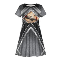 Personalized Tuskegee Airmen Kid Short Sleeve Dress Vintage WWII Aviation History Graphic Art