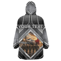 Personalized Tuskegee Airmen Kid Wearable Blanket Hoodie Vintage WWII Aviation History Graphic Art
