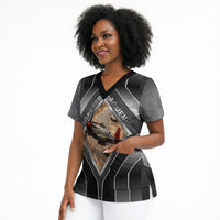 Personalized Tuskegee Airmen Scrub Top Vintage WWII Aviation History Graphic Art