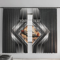 Personalized Tuskegee Airmen Window Curtain Vintage WWII Aviation History Graphic Art